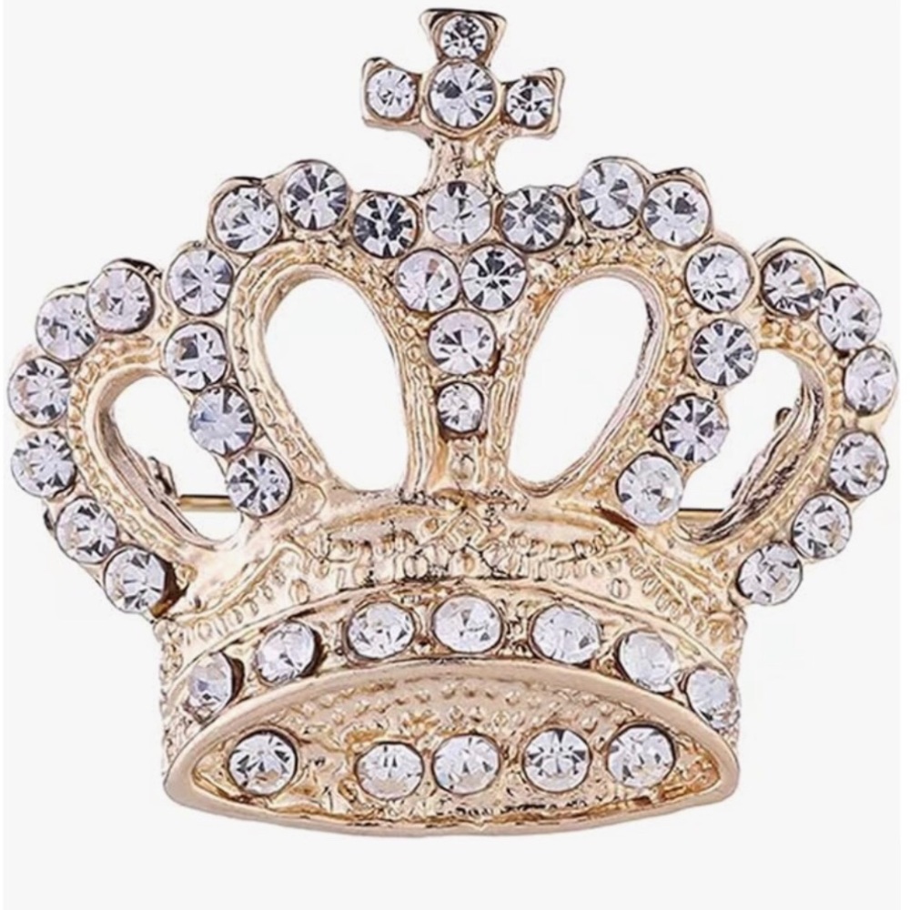 💥 $10 or 3 for $15💥 Cross crown brooch with rhinestones NWT